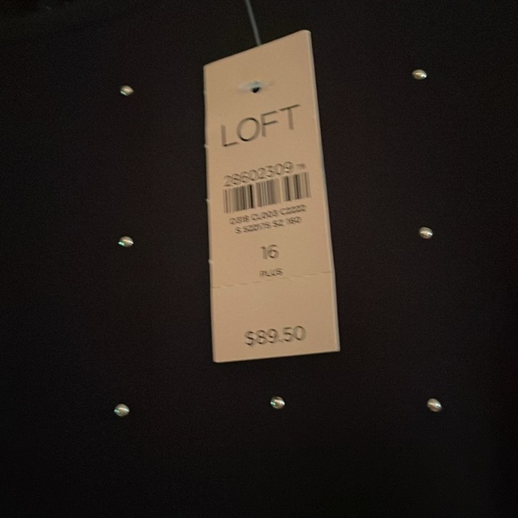 The loft. Beautiful black dress with gold beads. Never worn - Picture 2 of 4